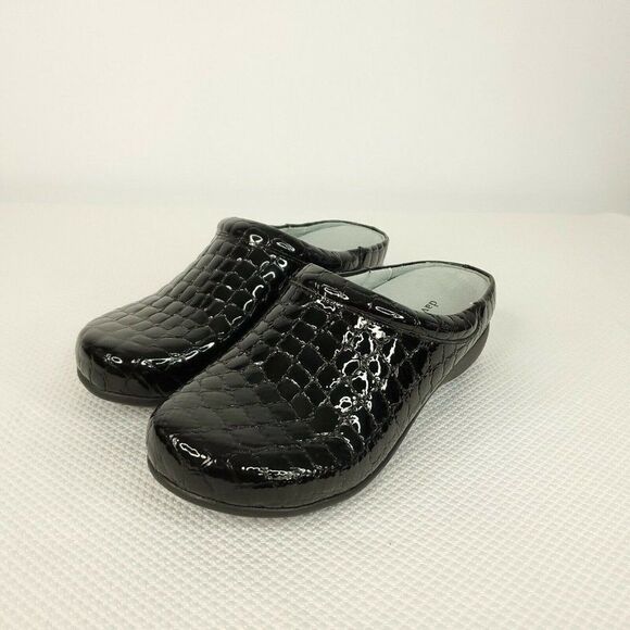 David Tate Womens Catalina Almond Toe Clogs Black - Picture 2 of 7